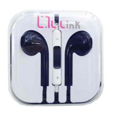 L Link Auricular Boton Con Microfono Ll 101 Negro